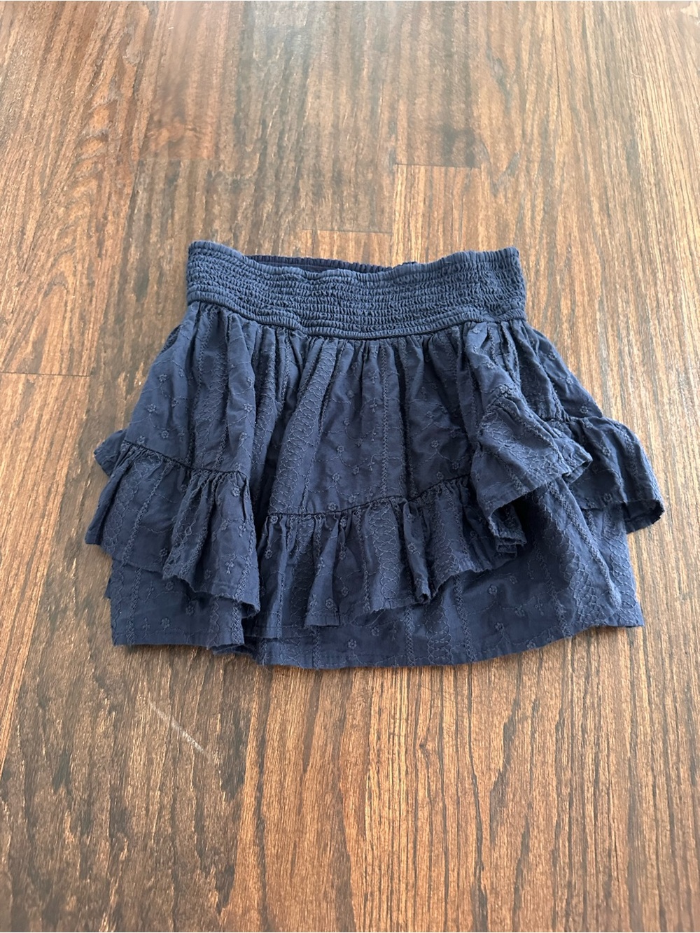 abercrombie kids Navy Ruffle Tiered Skirt